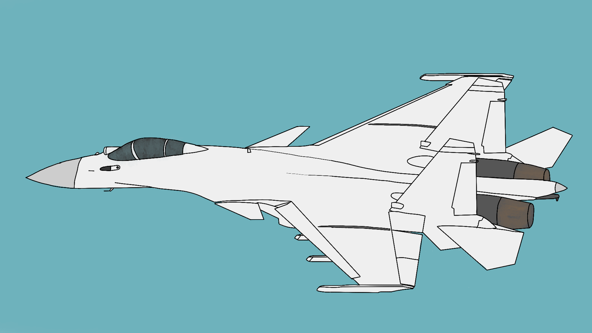 The world's second operational J-15T in flight. The world's second operational J-15T in flight.